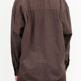 Raisin Purple Brown Oversized Button Up Alberta Shirt by Jesse Kamm Designer Brand 