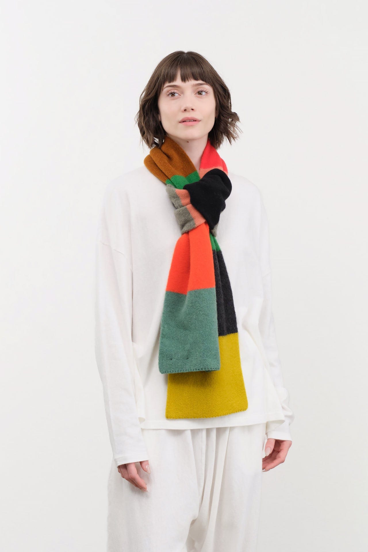 Jo Gordon Accessories Scarves Brushed Colourblock Scarf in Bright Bright / One Size