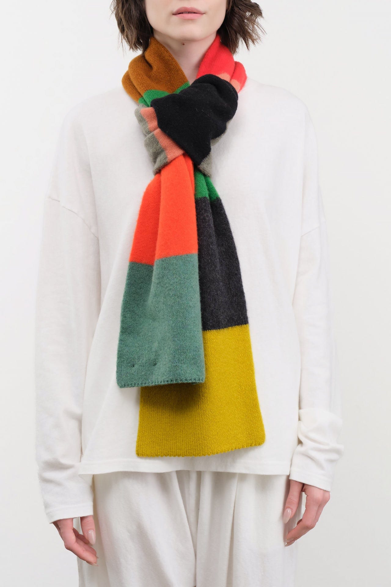 Jo Gordon Accessories Scarves Brushed Colourblock Scarf in Bright Bright / One Size