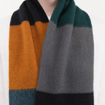 Jo Gordon Accessories Scarves Brushed Colourblock Scarf in Dark Dark / One Size