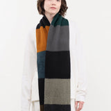 Jo Gordon Accessories Scarves Brushed Colourblock Scarf in Dark Dark / One Size