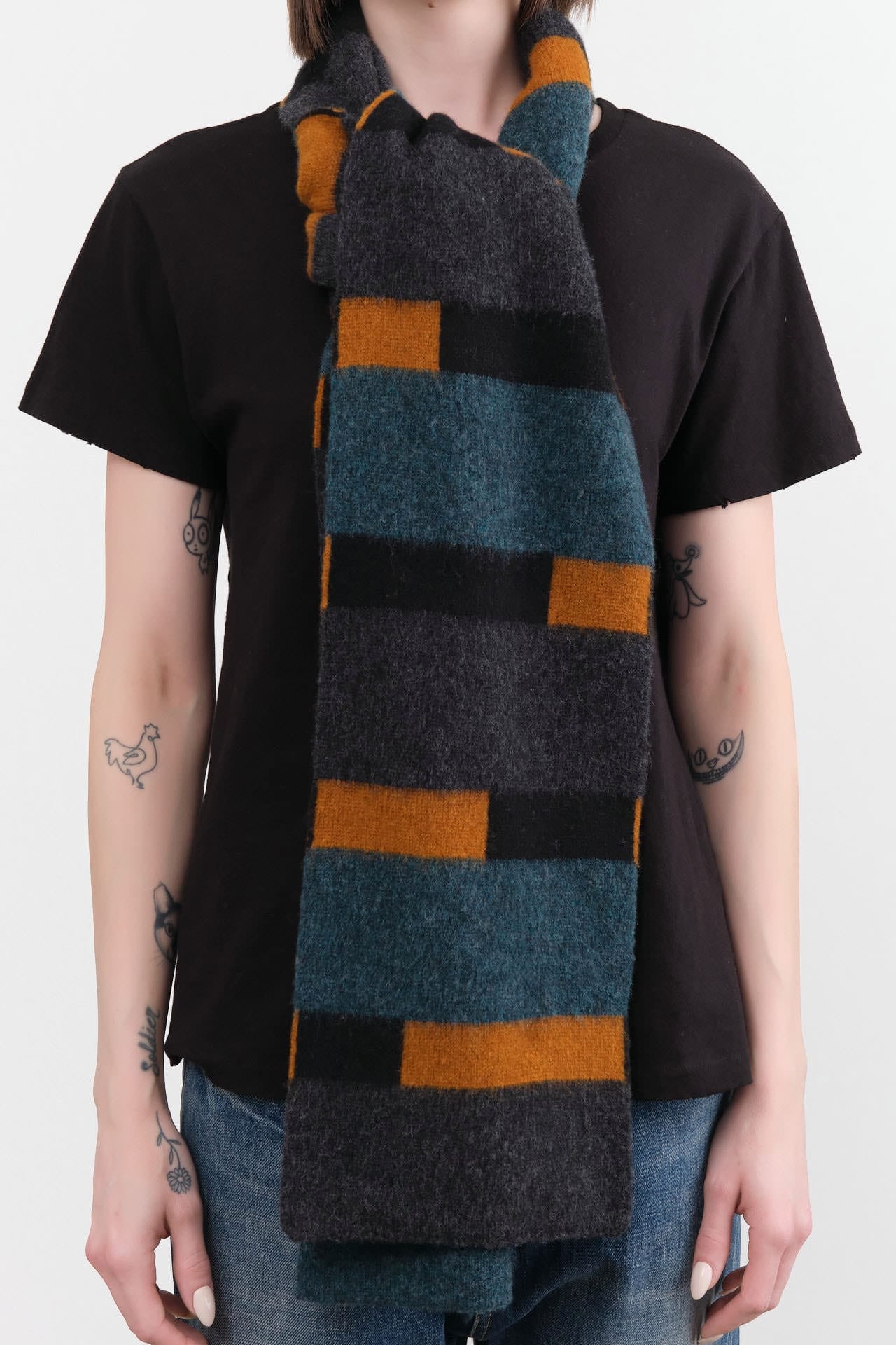 Jo Gordon Accessories Scarves Brushed Split Stripe Scarf Lugano
