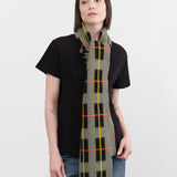 Jo Gordon Accessories Scarves Brushed Tartan Scarf in Moss Moss