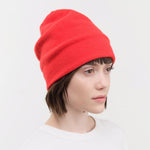Jo Gordon Accessories Hats Felted Fine Knit Hat in Poppy Poppy / One Size