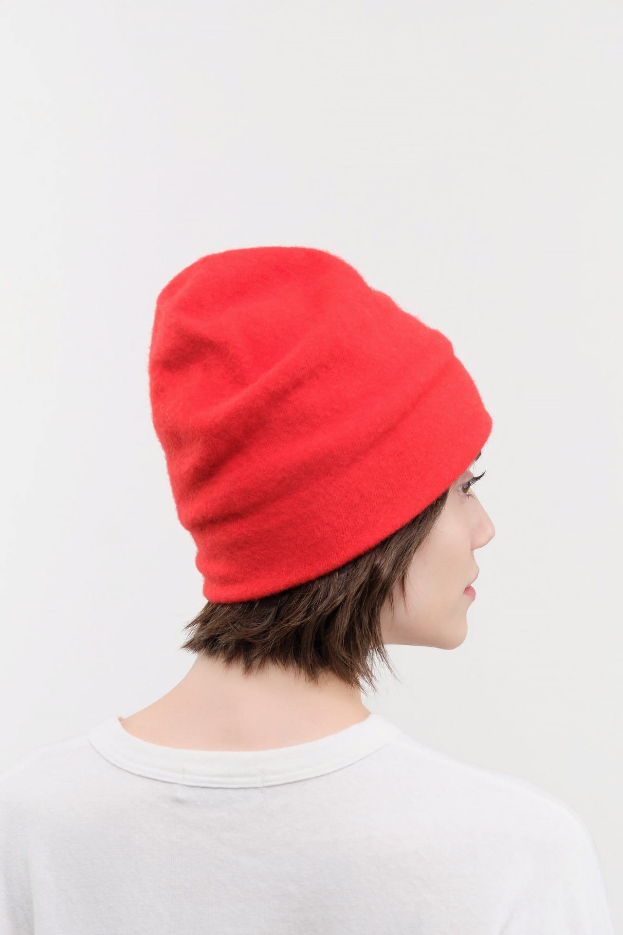 Jo Gordon Accessories Hats Felted Fine Knit Hat in Poppy Poppy / One Size