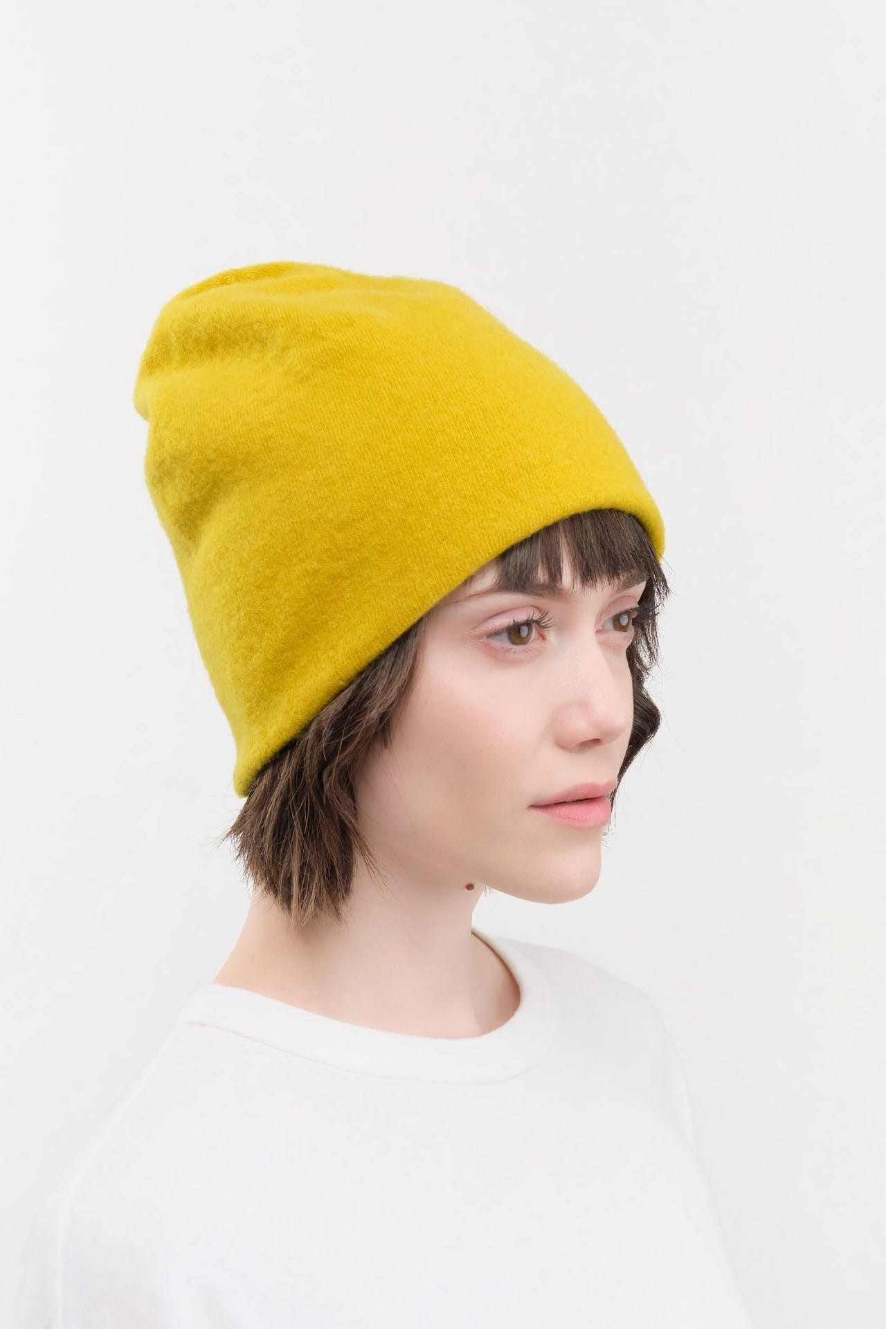 Jo Gordon Accessories Hats Felted Fine Knit Hat in Turmeric Turmeric / One Size