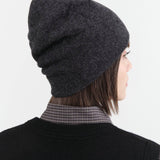 Fine Knit Plain Hat in Charcoal