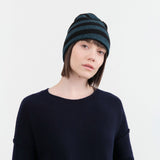 Fine Knit Stripe Hat in Lugano
