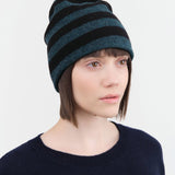 Fine Knit Stripe Hat in Lugano