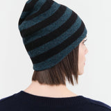 Fine Knit Stripe Hat in Lugano