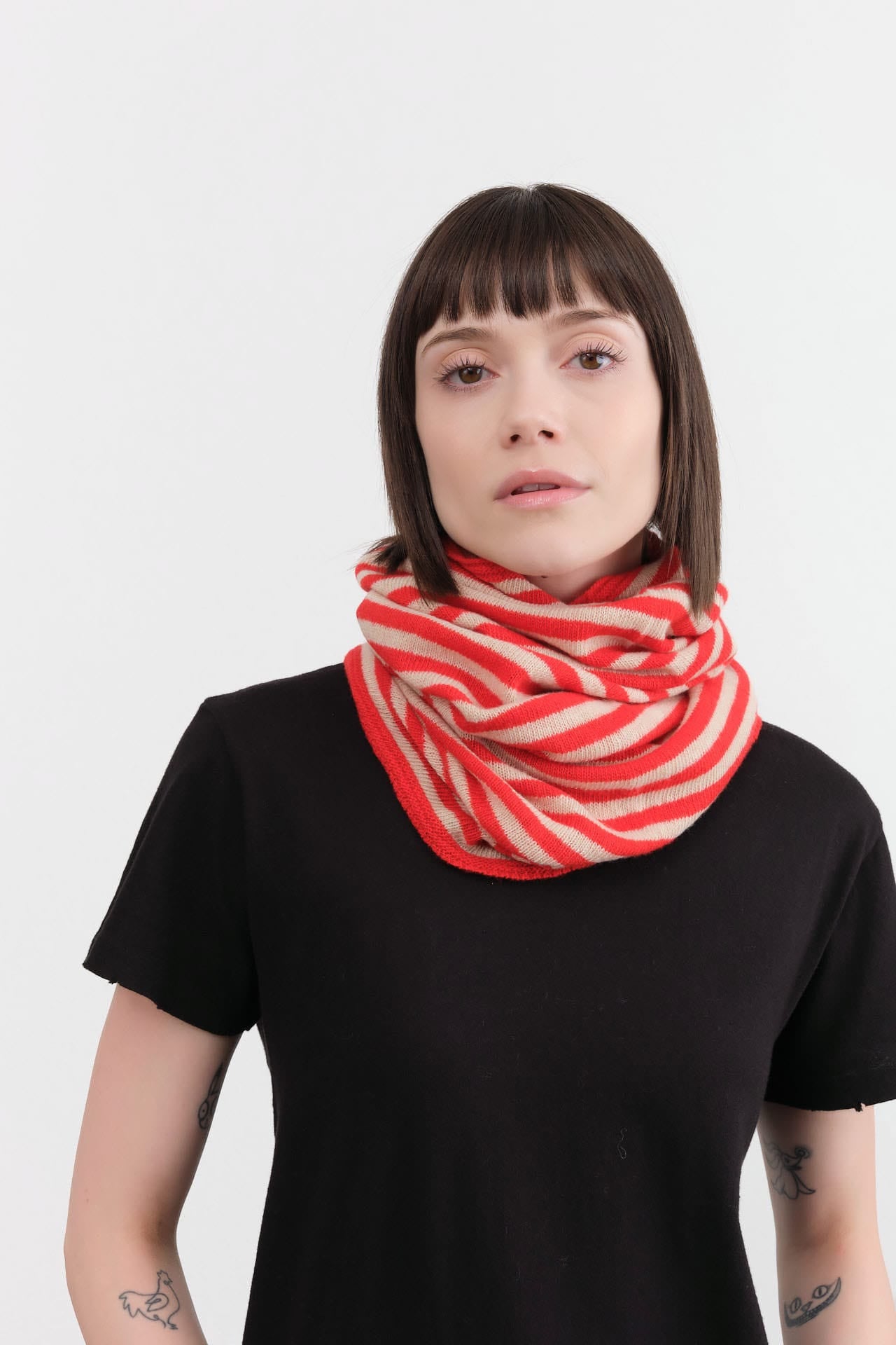 Jo Gordon Accessories Scarves Funnel Neck Warmer in Poppy Poppy