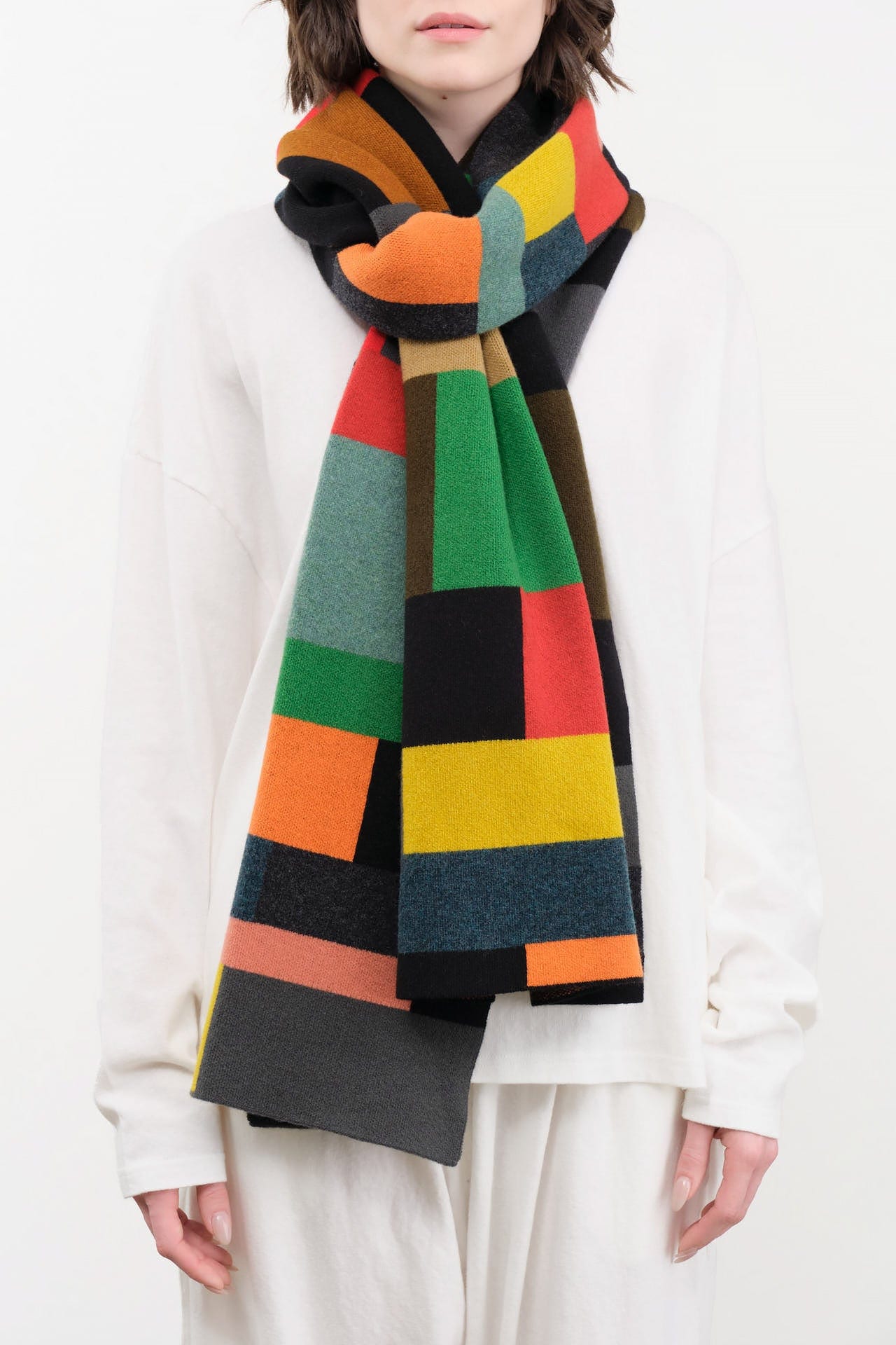 Jo Gordon Accessories Scarves Large Colourblock Column Scarf Multicolor / One Size