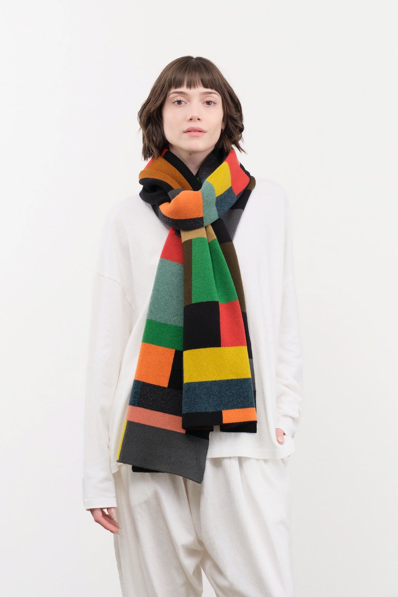 Jo Gordon Accessories Scarves Large Colourblock Column Scarf Multicolor / One Size