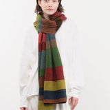 Jo Gordon Accessories Scarves Large Tweed Stripe Scarf Multicolor / One Size