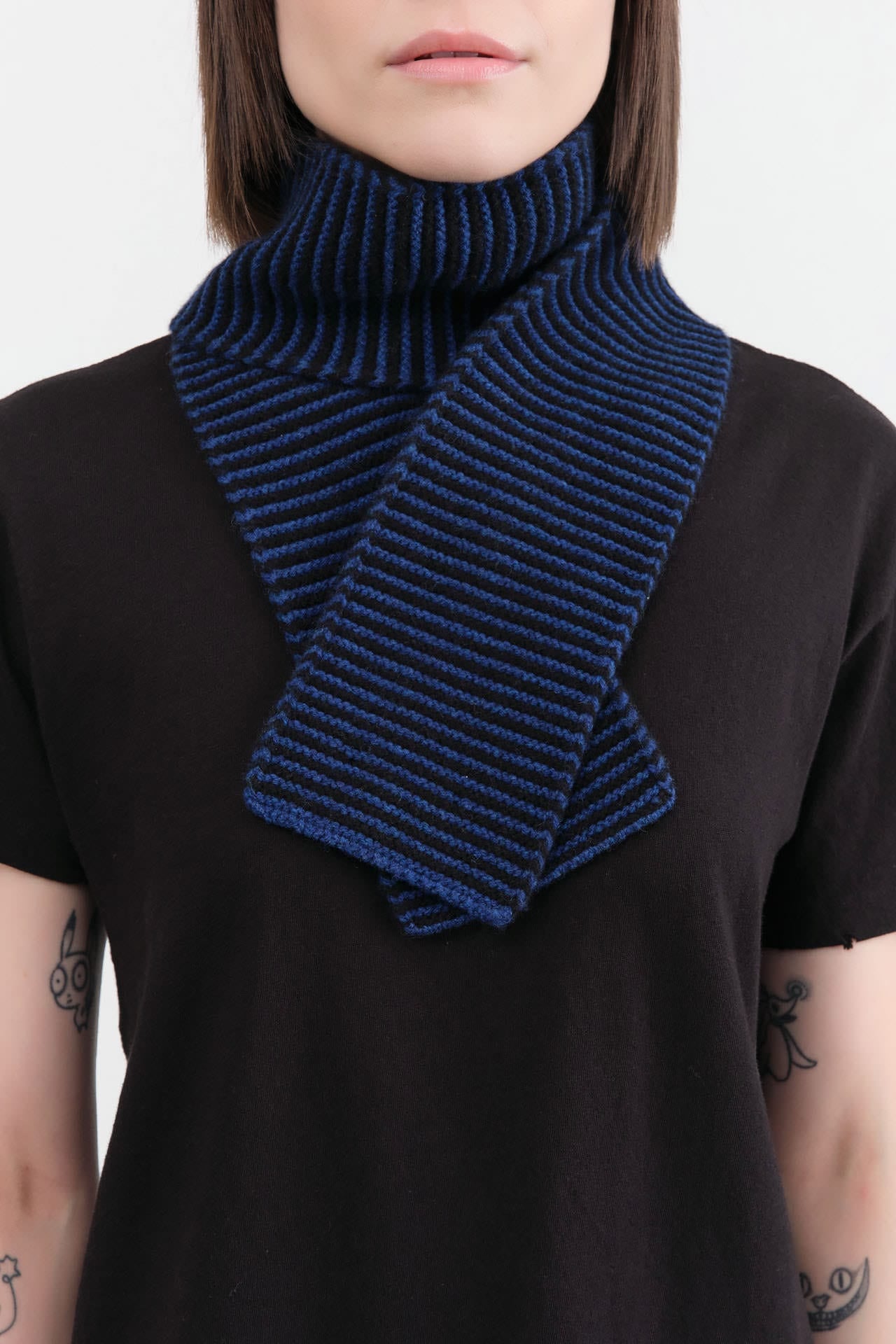 Jo Gordon Accessories Scarves Small Garter Stitch Scarf Nightsky