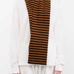 Jo Gordon Accessories Scarves Smooth Narrow Stripe Scarf Black & Cumin / One Size