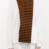 Jo Gordon Accessories Scarves Smooth Narrow Stripe Scarf Black & Cumin / One Size