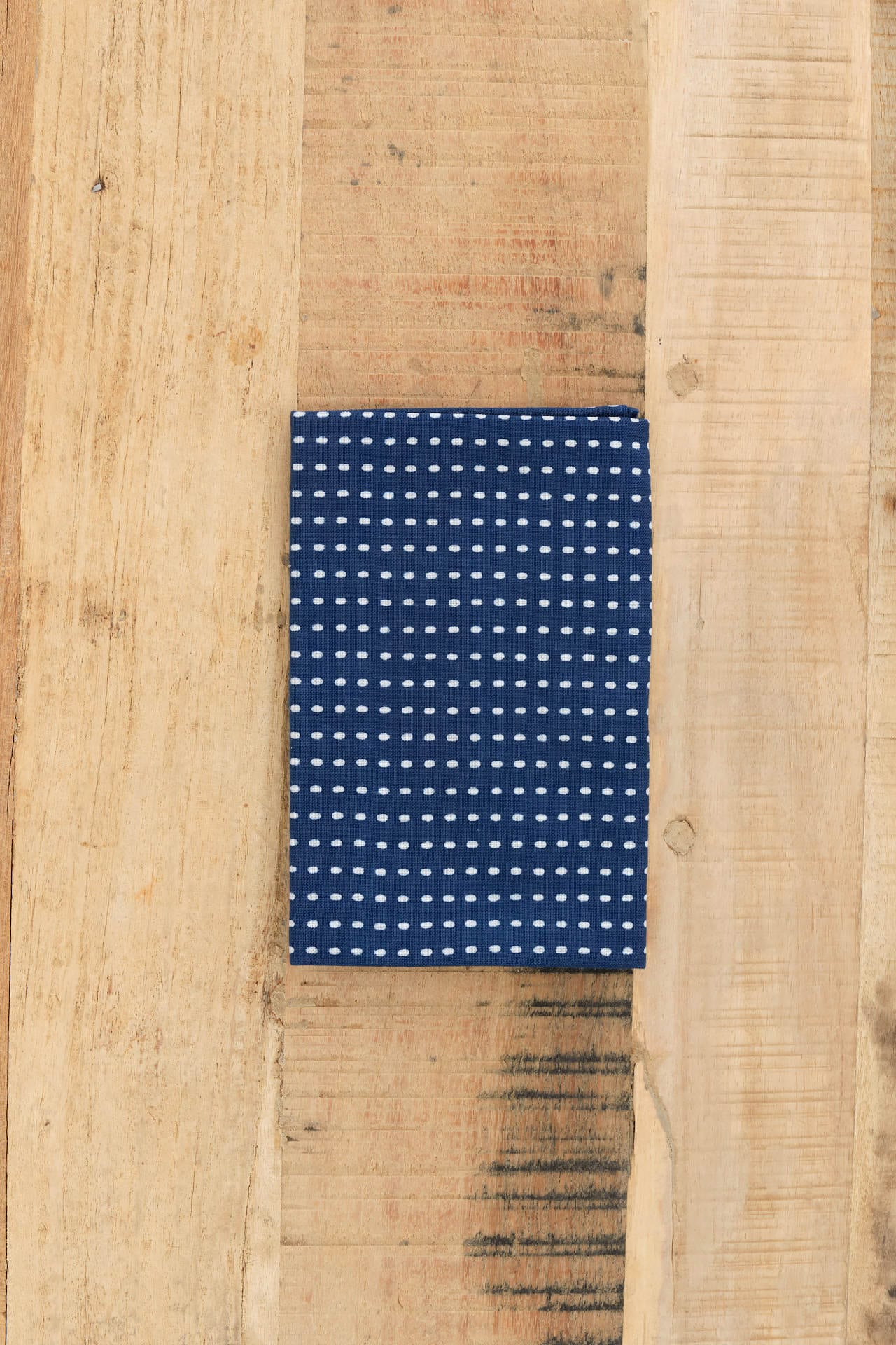 Kamawanu Home Kitchen Towels Tenugui Cotton Wrapping Cloth Keshi-Tsubu-Tsunagi Lines / 35" L X 13" W