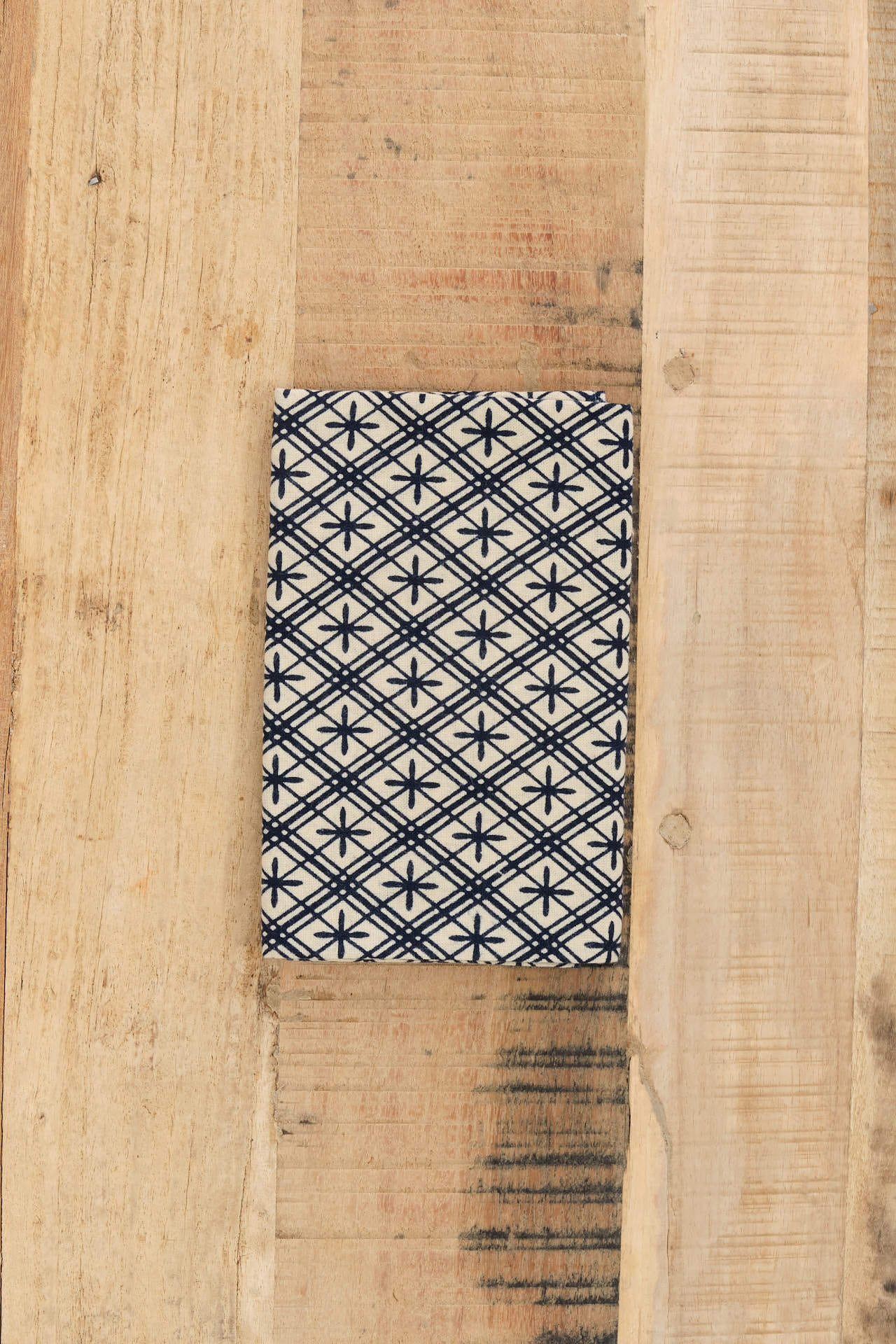 Kamawanu Home Kitchen Towels Tenugui Cotton Wrapping Cloth Narihira-Bishi Argyle / 35" L X 13" W