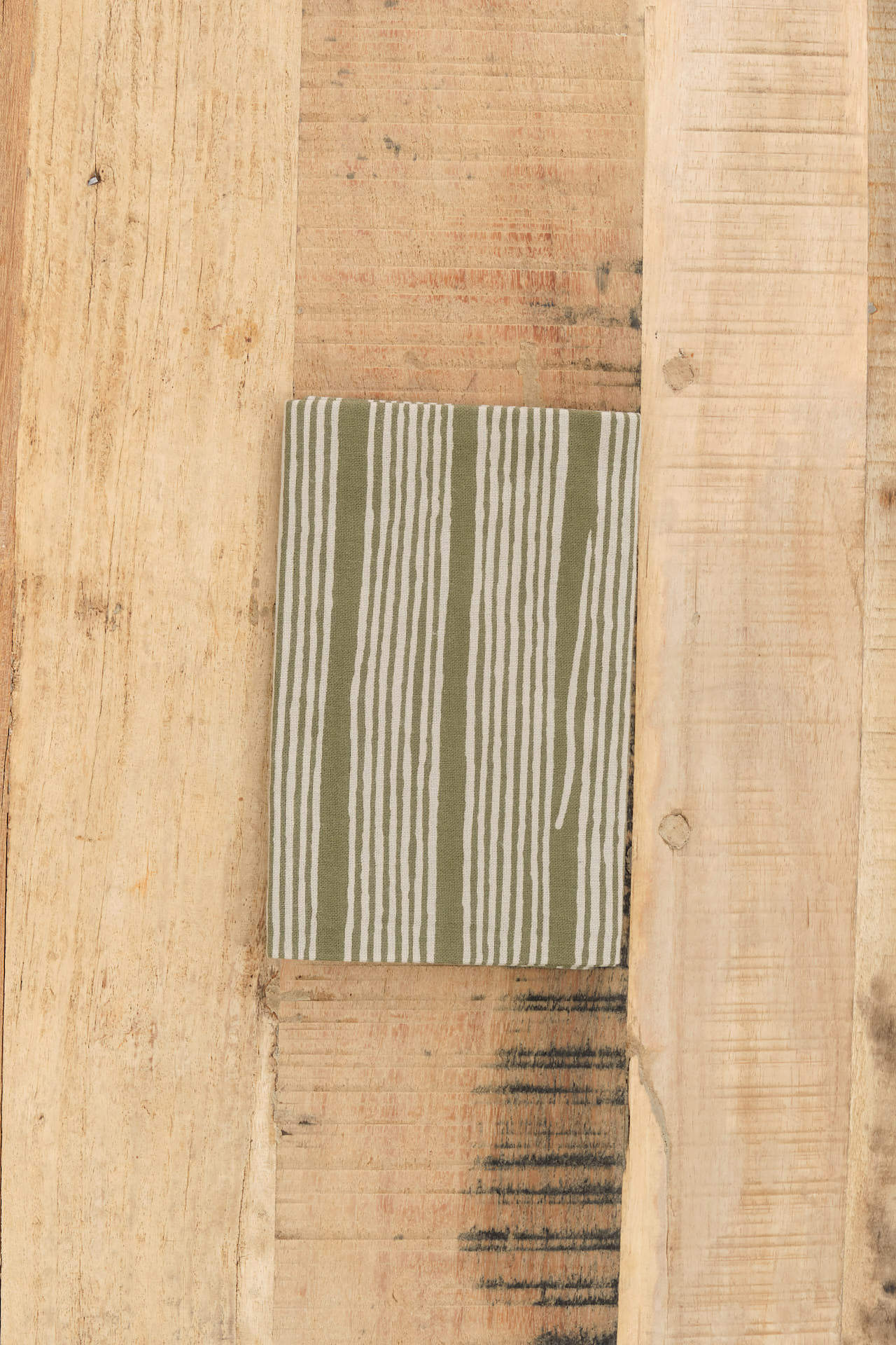 Kamawanu Home Kitchen Towels Tenugui Cotton Wrapping Cloth Soba-Jima Stripes / 35" L X 13" W