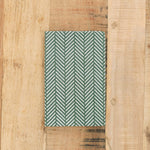 Kamawanu Home Kitchen Towels Tenugui Cotton Wrapping Cloth Sugi-Aya Herringbone Green / 35" L X 13" W