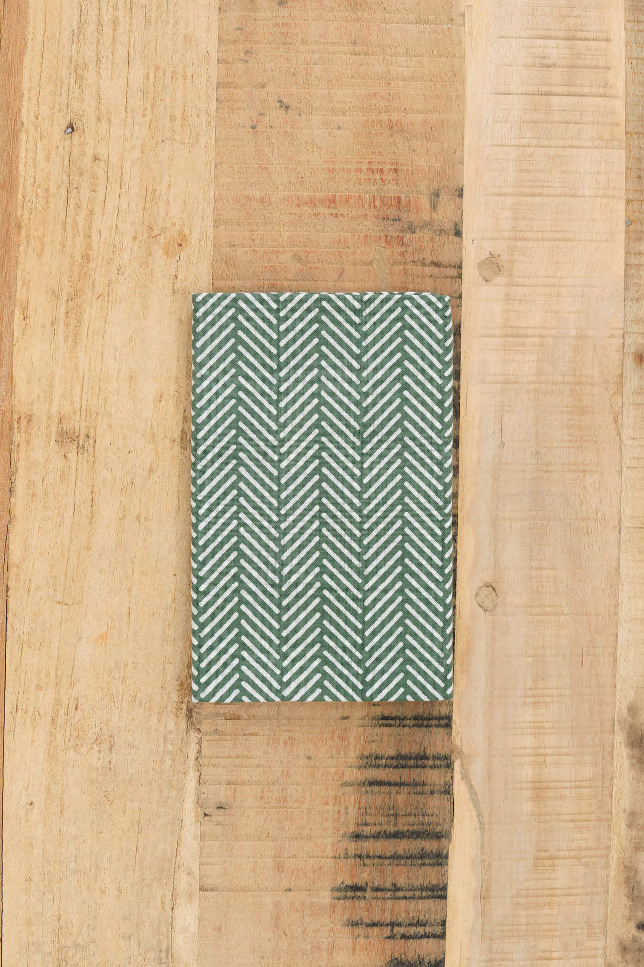 Kamawanu Home Kitchen Towels Tenugui Cotton Wrapping Cloth Sugi-Aya Herringbone Green / 35" L X 13" W