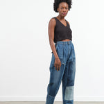 Kapital 11.5oz Denim Mining Damaged High Waisted Dakota Pant in Pro