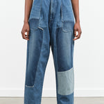 11.5oz Denim Mining Damaged High Waisted Dakota Pant by Kapital Brand in Pro