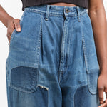 Pro 11.5oz Denim Mining Damaged High Waisted Dakota Pant by Kapital Clothing