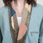 Kapital Denim Jacket with Noragi patchwork corduroy and contrasting stitching collar