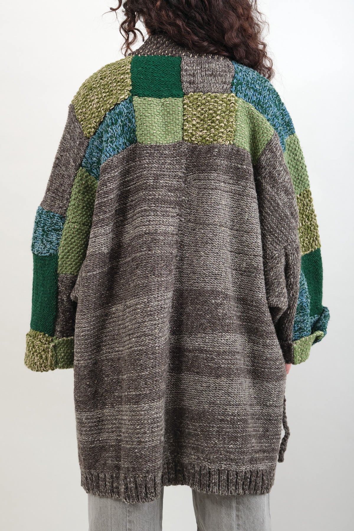 Multi Colored Wool Kapital 3G Wool Hand Knit Tugihagi Kesa Cardigan