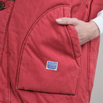 red quilted vest 