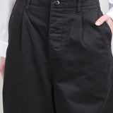 Black Chino High Waist NIME Pants in Kapital Clothing Brand 