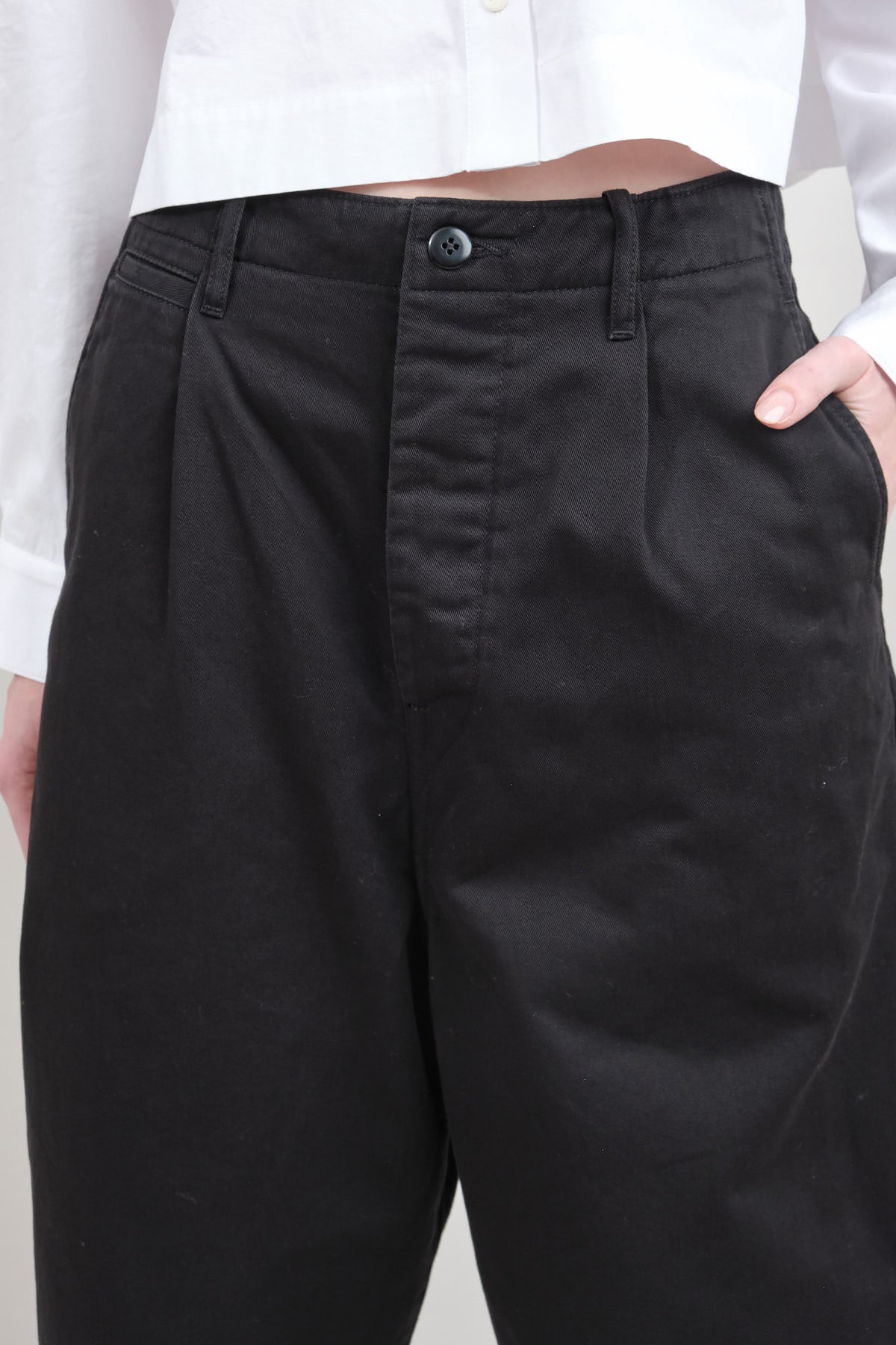 Chino High Waist NIME Pants in Black
