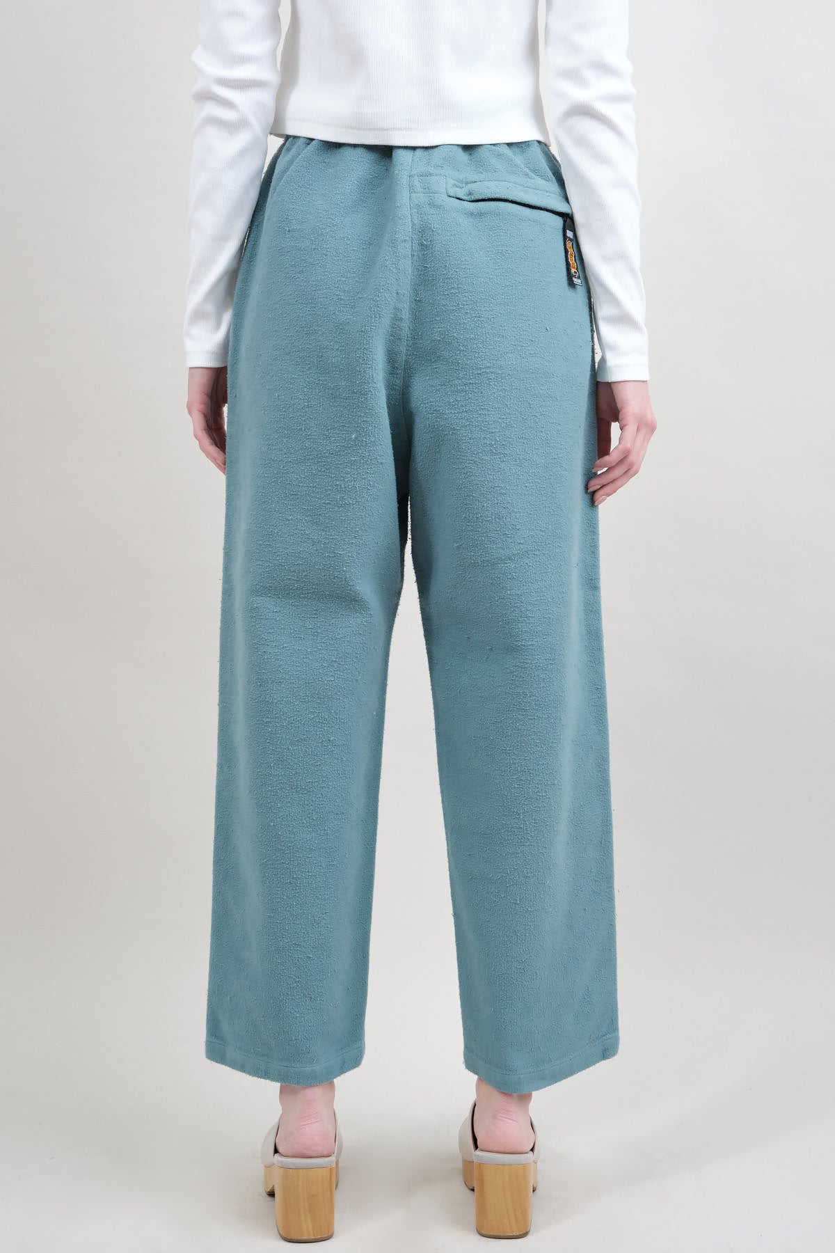 Straight Leg Kapital Corduroy Cotton Easy Pant in Turquoise