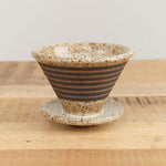 Kat and Roger Home CoffeeTea Coffee Dripper Black and White Stripes