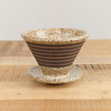 Kat and Roger Home CoffeeTea Coffee Dripper Black and White Stripes