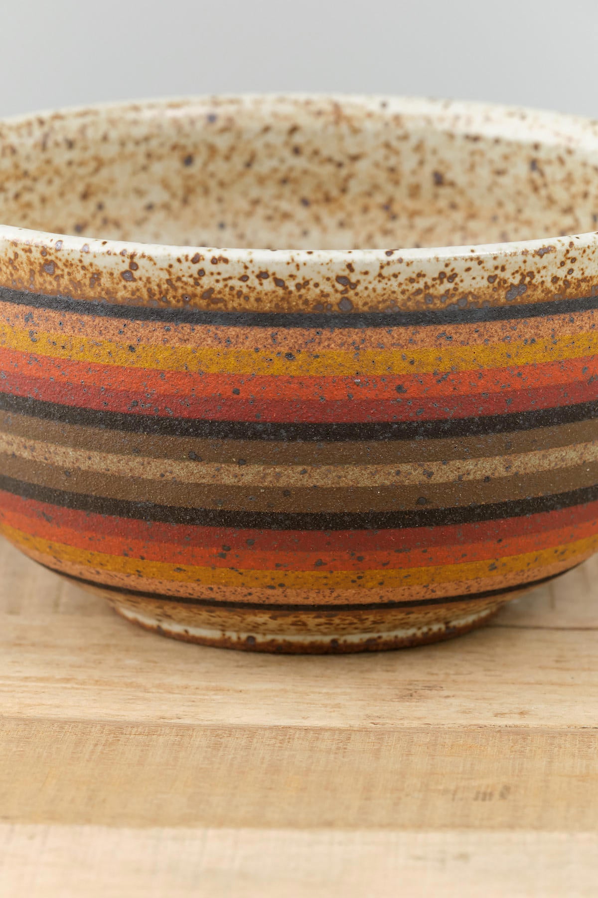 Variety Rainbow Stripes Kat and Roger Ceramics Large Deep Serving Bowl