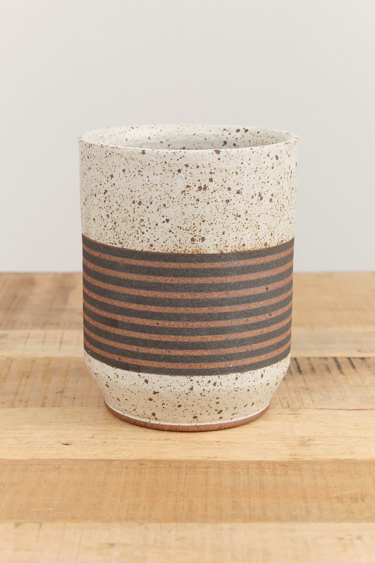 Kat and Roger Home Vessels Utility Vessel Black and White Stripes