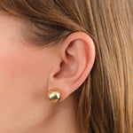 Kathleen Whitaker Jewelry Earrings Large Sphere Stud Earring 14K Yellow Gold / Single