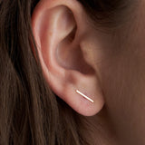 Kathleen Whitaker Jewelry Earrings Long Staple Stud Earring 14K Yellow Gold / Single