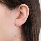 Kathleen Whitaker Jewelry Earrings Medium Hoop Earrings 14K Yellow Gold / Pair