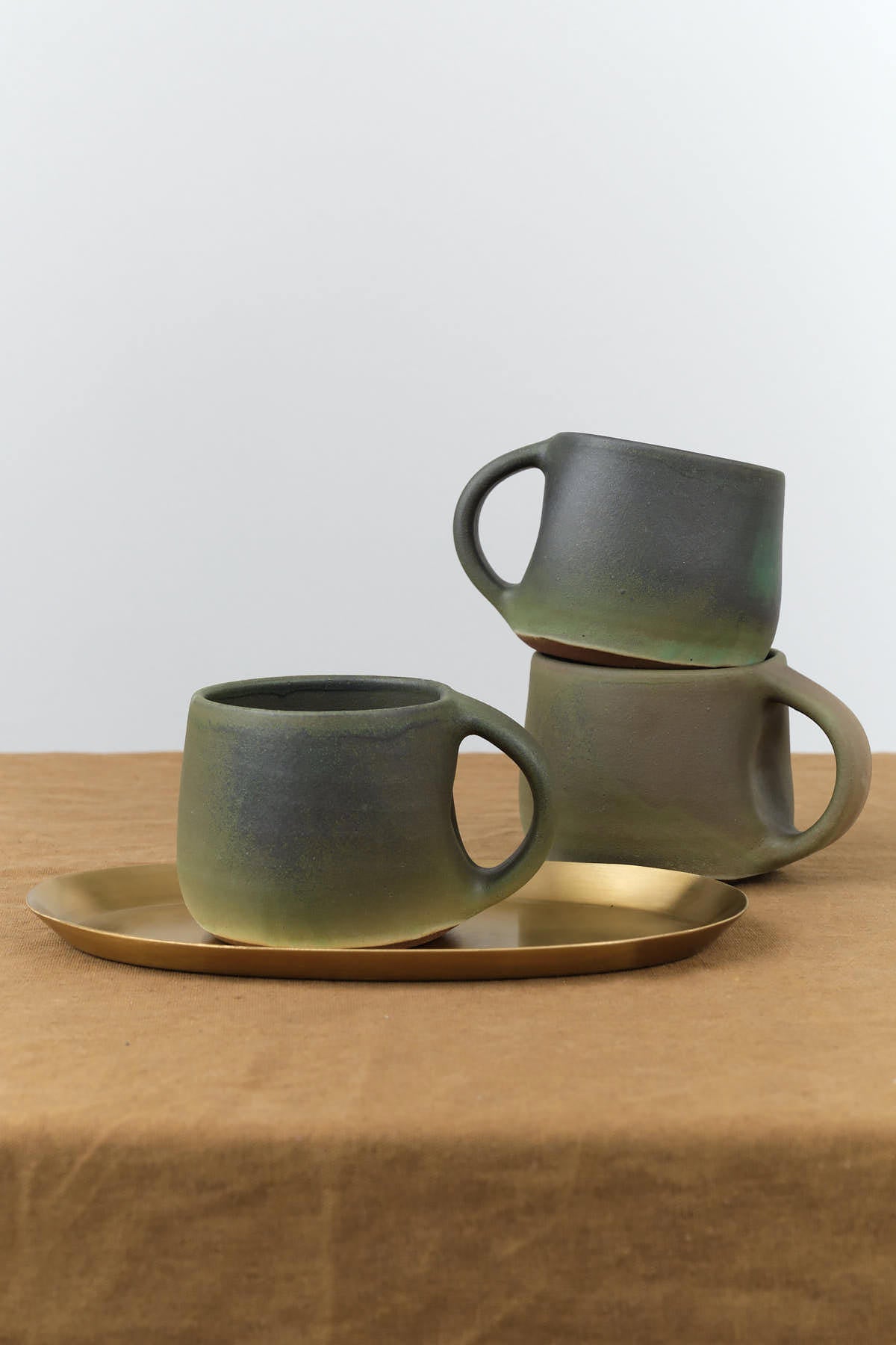 Styled view of 8 oz Coffee Mug in Emerald