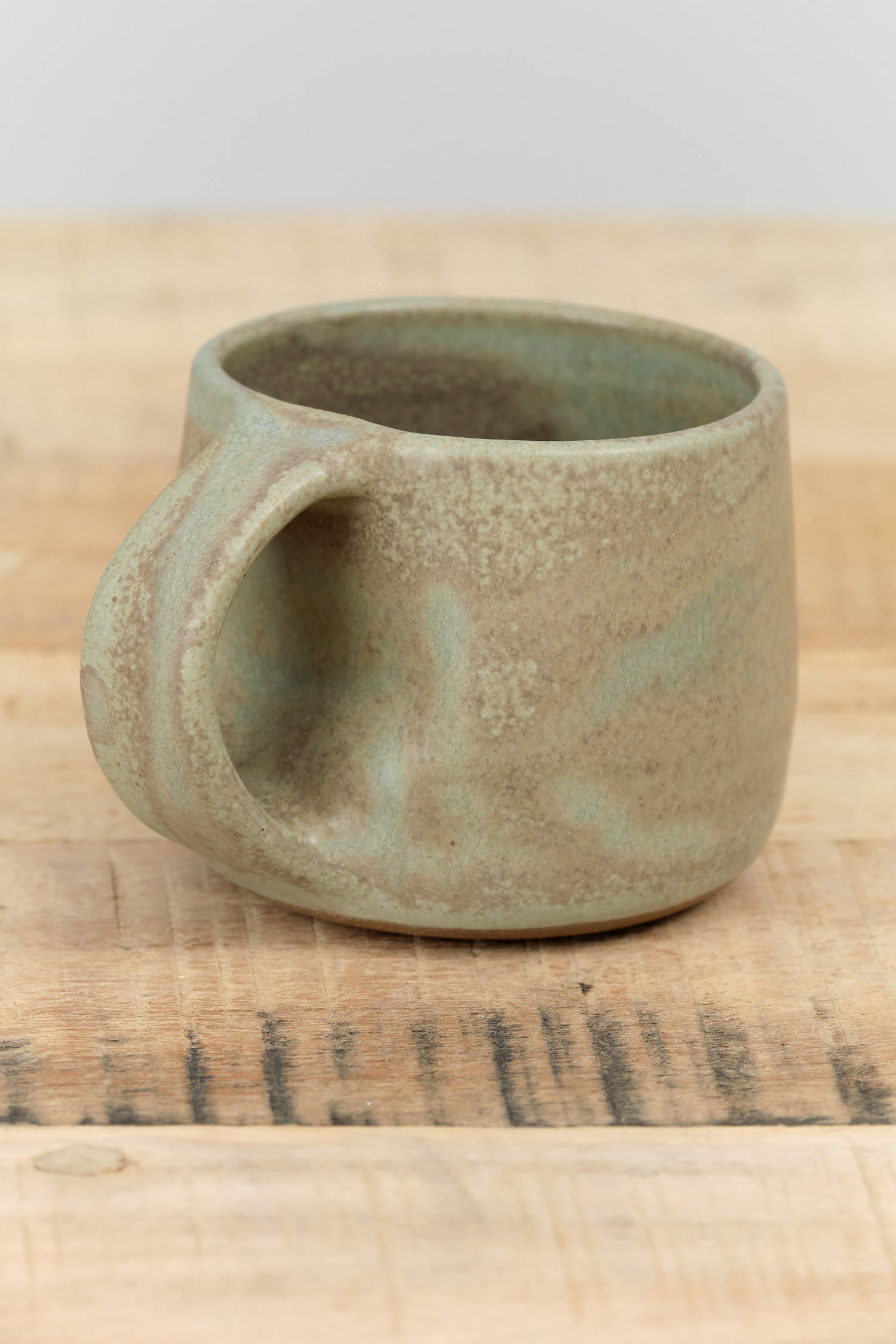 Jade Green 8 oz Coffee Mug by Kati Von Lehman Handmade Ceramics