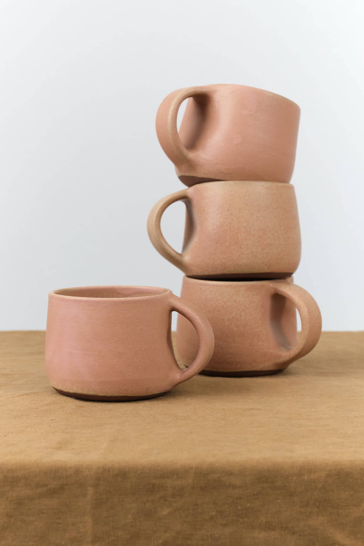 Stacked view of 8 oz Coffee Mug in Rose
