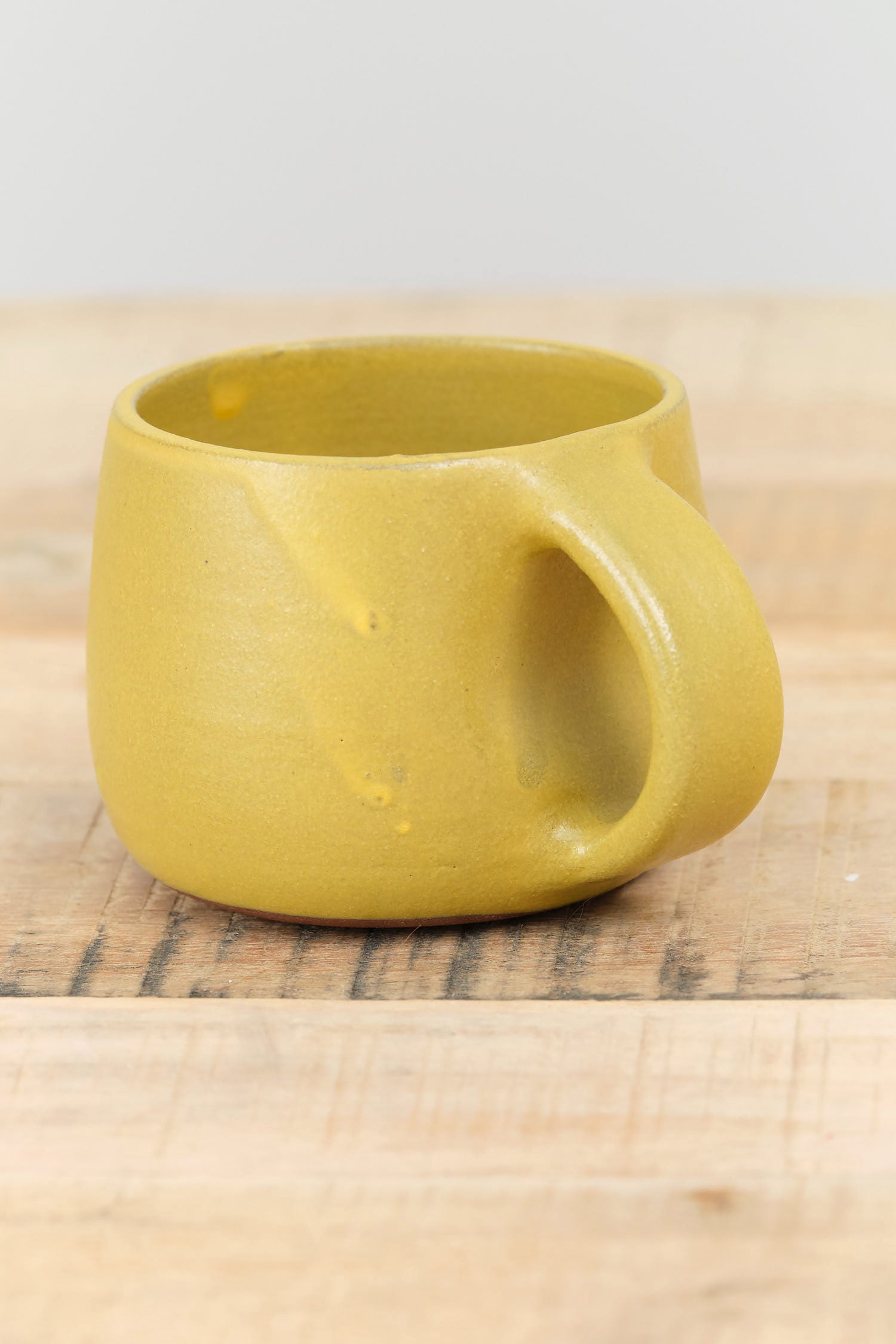 Turmeric Yellow 8 oz Coffee Mug by Kati Von Lehman Ceramics