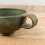Kati Von Lehman Home CoffeeTea Cappuccino Mug and Saucer in Emerald Emerald