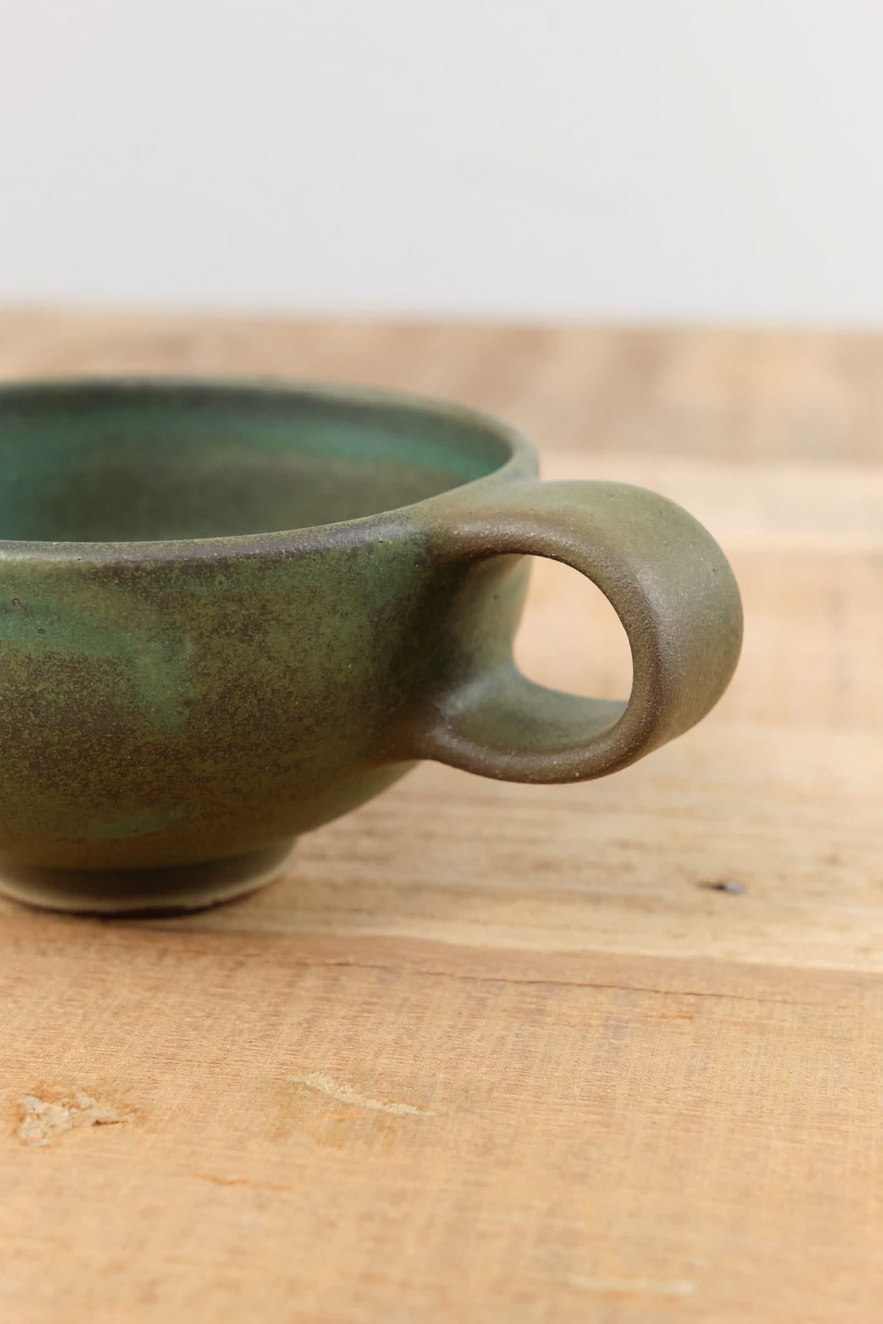 Kati Von Lehman Home CoffeeTea Cappuccino Mug and Saucer in Emerald Emerald