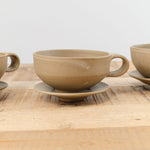 Kati Von Lehman Home CoffeeTea Cappuccino Mug and Saucer in Taupe Taupe