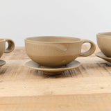 Kati Von Lehman Home CoffeeTea Cappuccino Mug and Saucer in Taupe Taupe